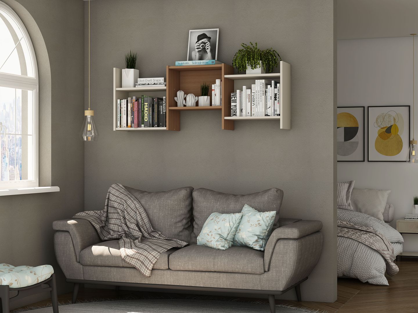Manhattan Comfort Hampton Wall Decor Shelves