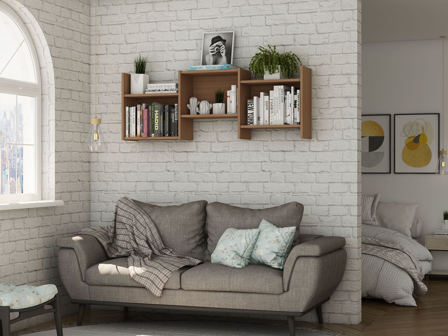 Manhattan Comfort Hampton Wall Decor Shelves