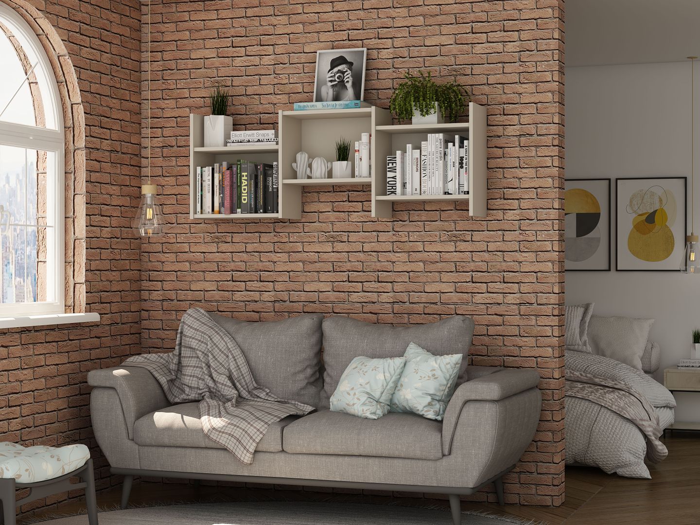 Manhattan Comfort Hampton Wall Decor Shelves