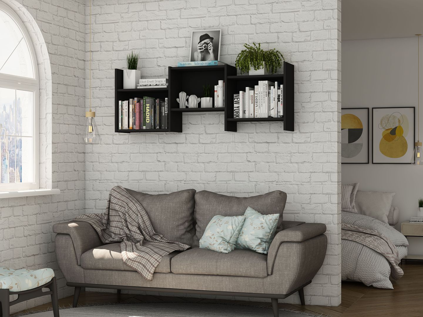 Manhattan Comfort Hampton Wall Decor Shelves