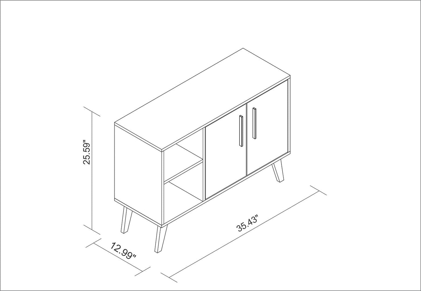 Manhattan Comfort Amsterdam 35.43" Sideboard
