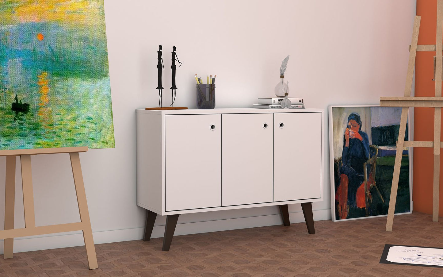 Manhattan Comfort Bromma 35.43" Sideboard 2.0