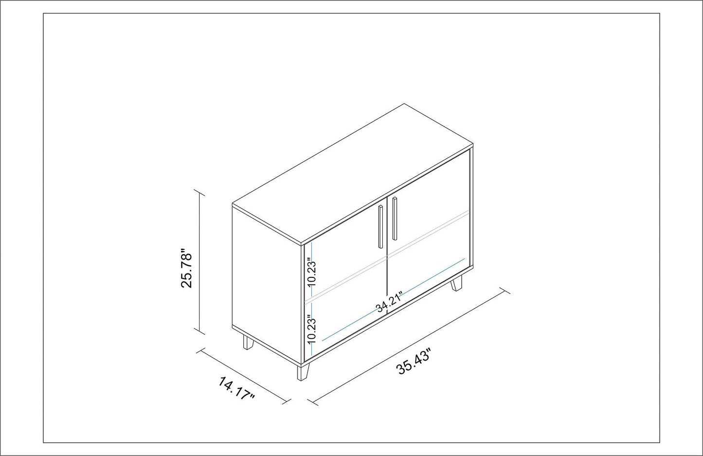 Manhattan Comfort Herald Double Side Cabinet