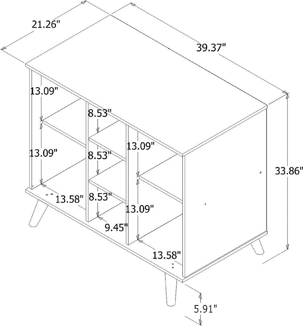 Manhattan Comfort Hampton 39.37 Buffet Stand