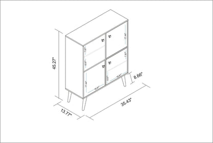 Manhattan Comfort Avesta 45.28 High Double Cabinet