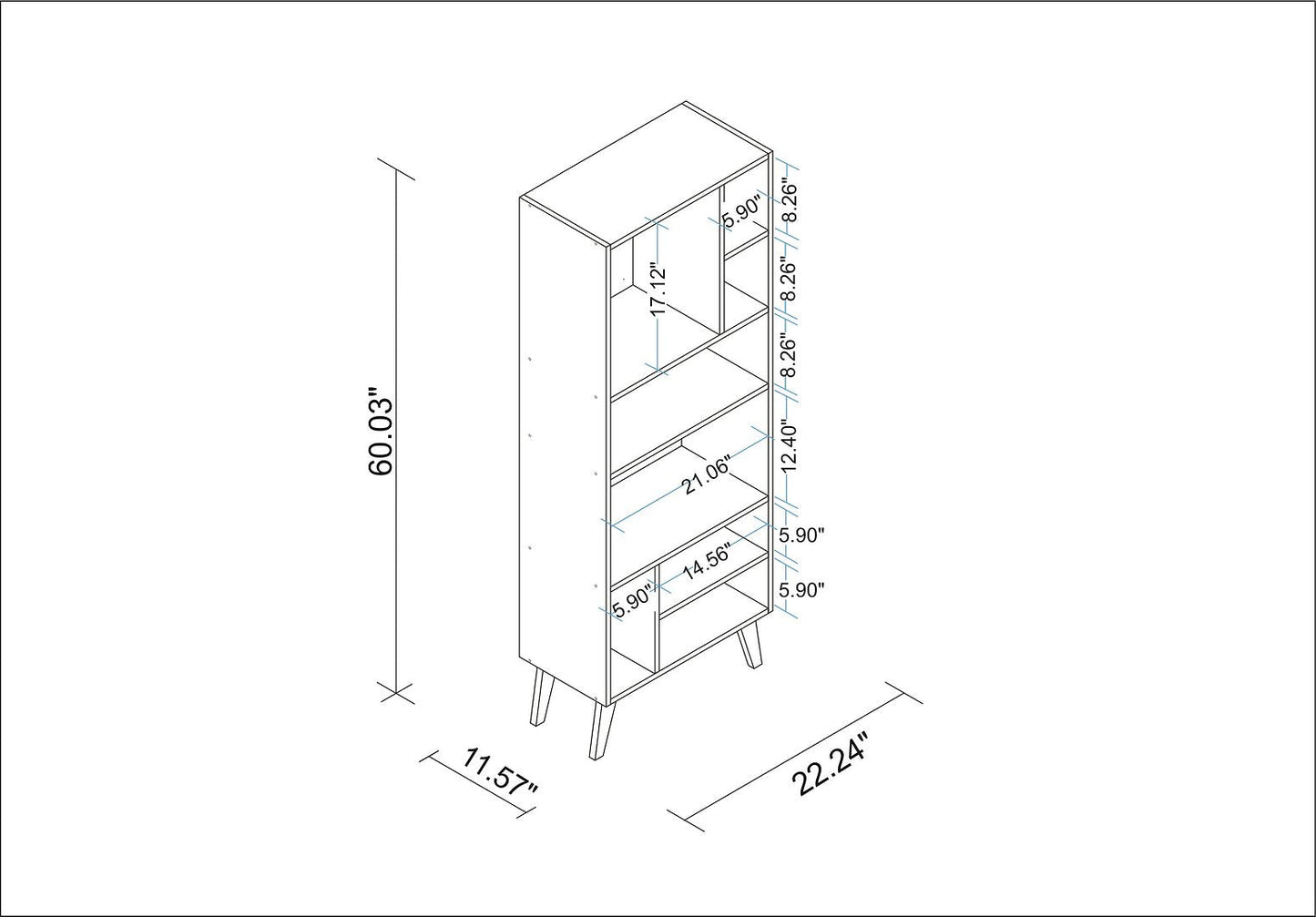 Manhattan Comfort Warren Tall Bookcase 1.0