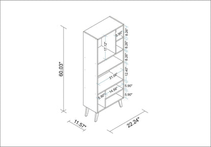 Manhattan Comfort Warren Tall Bookcase 1.0