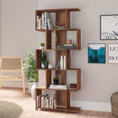 Manhattan Comfort Charming Petrolina Z-Shelf with 5 shelves