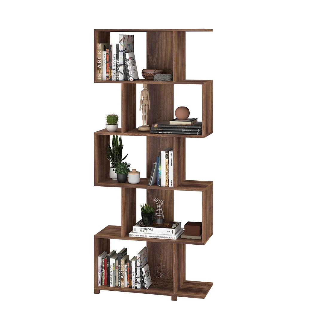 Manhattan Comfort Charming Petrolina Z-Shelf with 5 shelves