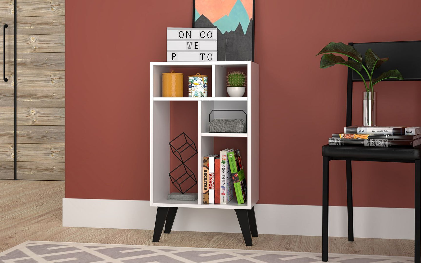 Manhattan Comfort Warren Low Bookcase 3.0