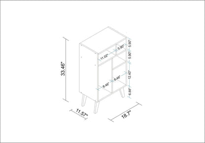 Manhattan Comfort Warren Low Bookcase 3.0