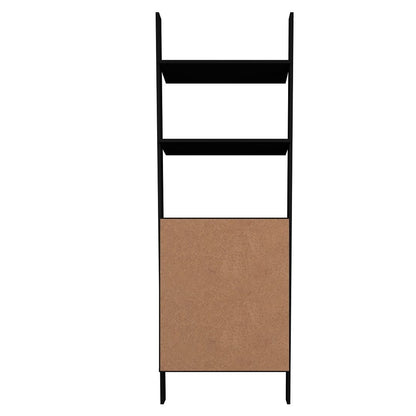 Manhattan Comfort Cooper Ladder Display Cabinet with 2 Floating Shelves in Black