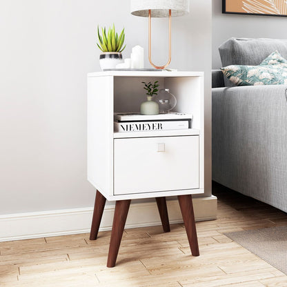 Manhattan Comfort Abisko Side Table White