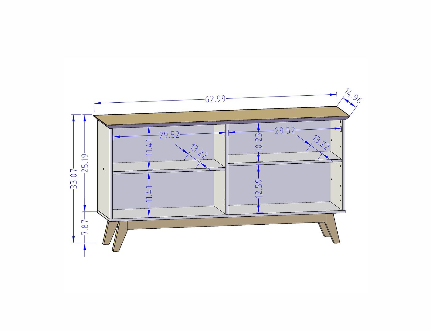 Manhattan Comfort Yonkers 62.99 Sideboard