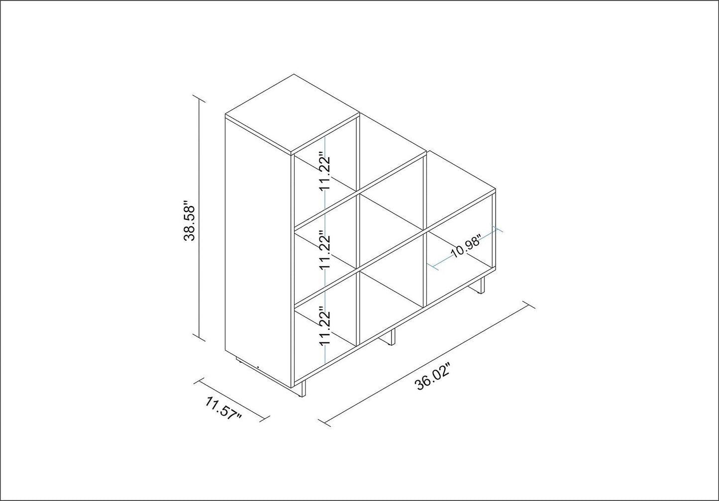 Manhattan Comfort Cascavel Stair Cubbies