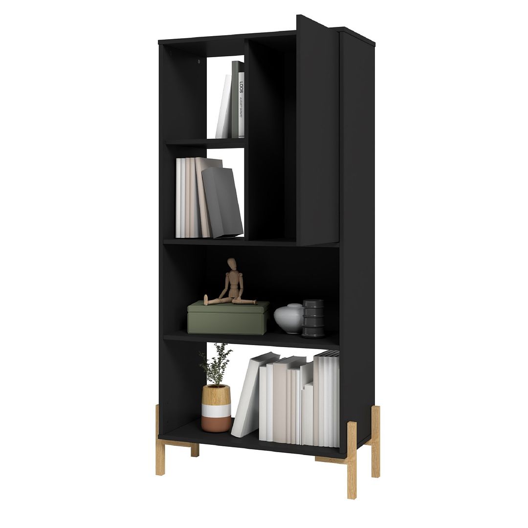 Manhattan Comfort Bowery Bookcase with 5 Shelves