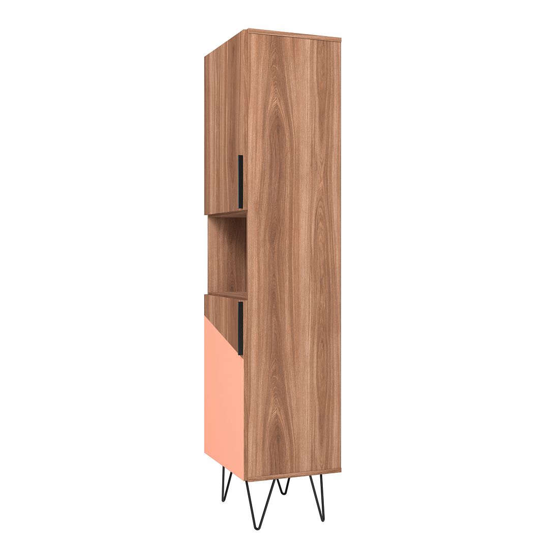 Manhattan Comfort Beekman 17.51 Narrow Bookcase Cabinet
