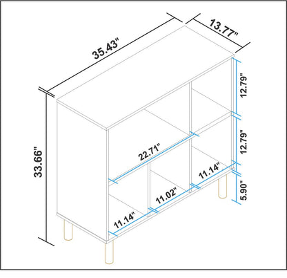 Manhattan Comfort Essex 33.66 Low Bookcase