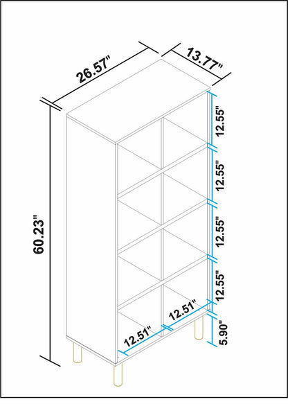 Manhattan Comfort Essex 60.23 Double Bookcase