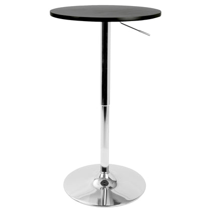 Adjustable Contemporary Bar Table in Black