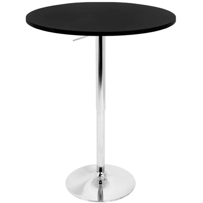 Elia Contemporary Adjustable Bar Table in Black