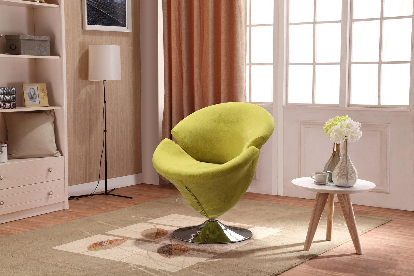 Manhattan Comfort Tulip Swivel Accent Chair