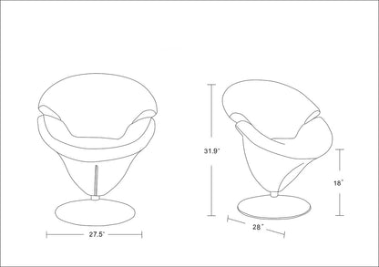 Manhattan Comfort Tulip Swivel Accent Chair