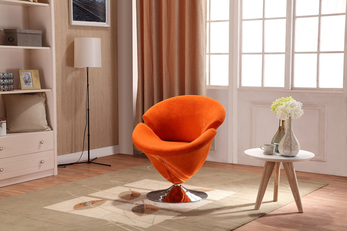 Manhattan Comfort Tulip Swivel Accent Chair