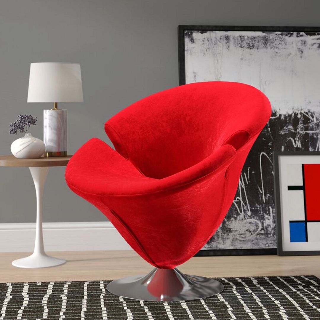 Manhattan Comfort Tulip Swivel Accent Chair