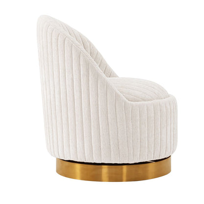 Manhattan Comfort Modern Leela Swivel Chenille Accent Chair