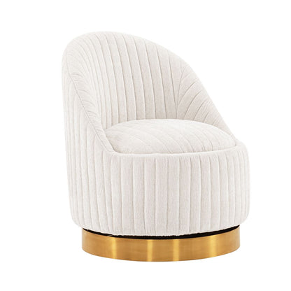 Manhattan Comfort Modern Leela Swivel Chenille Accent Chair