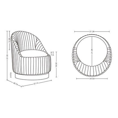 Manhattan Comfort Leela Swivel Accent Chair