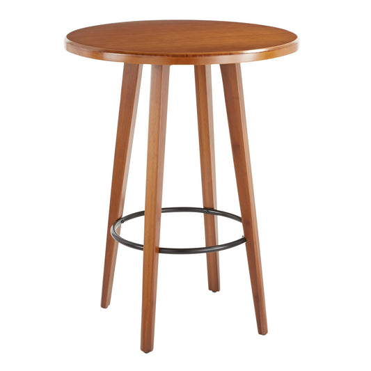 Ahoy Mid-Century Modern Counter Table in Walnut Wood-Pressed Grain Bamboo