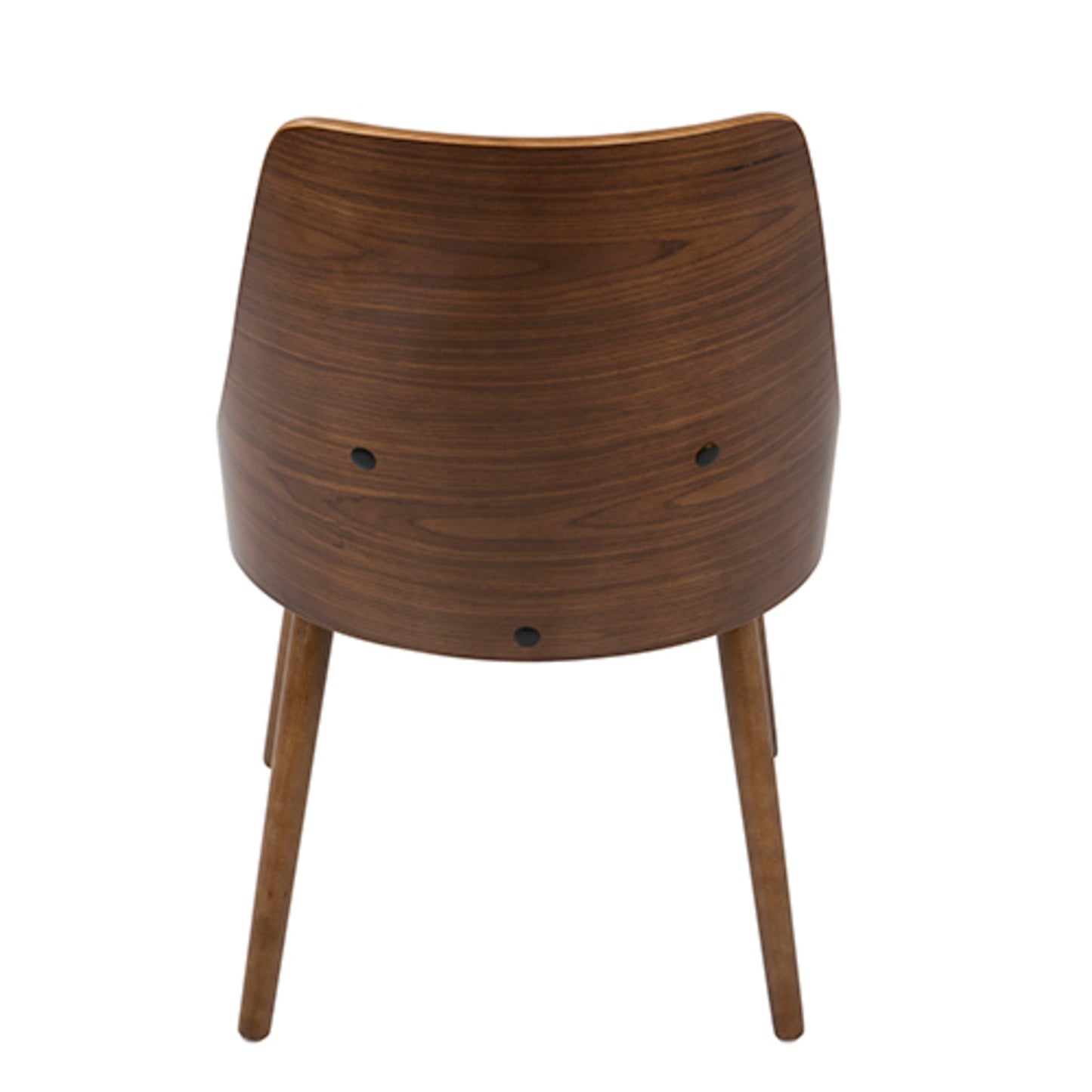 Anabelle Mid-Century Modern Dining/Accent Chair in Walnut and Cream Fabric