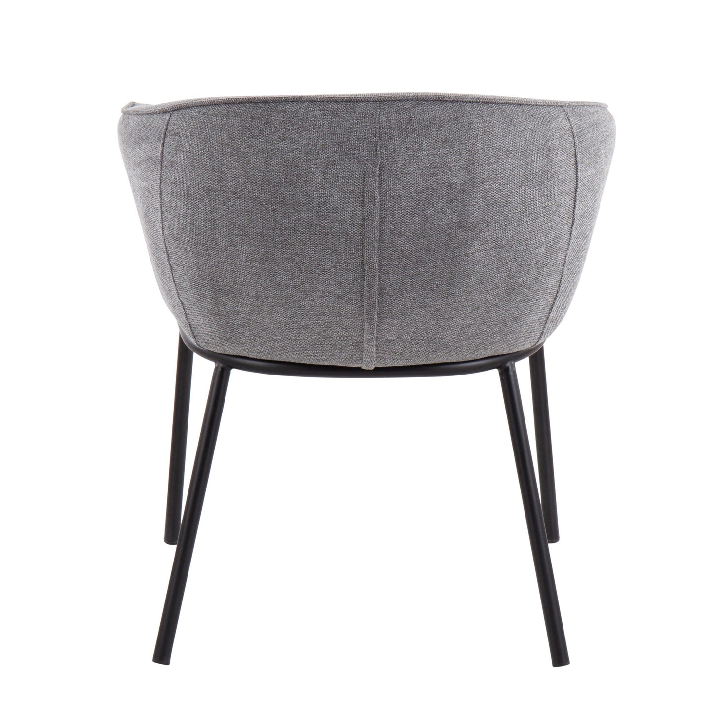Ashland Contemporary Chair in Black Steel and Cream Fabric