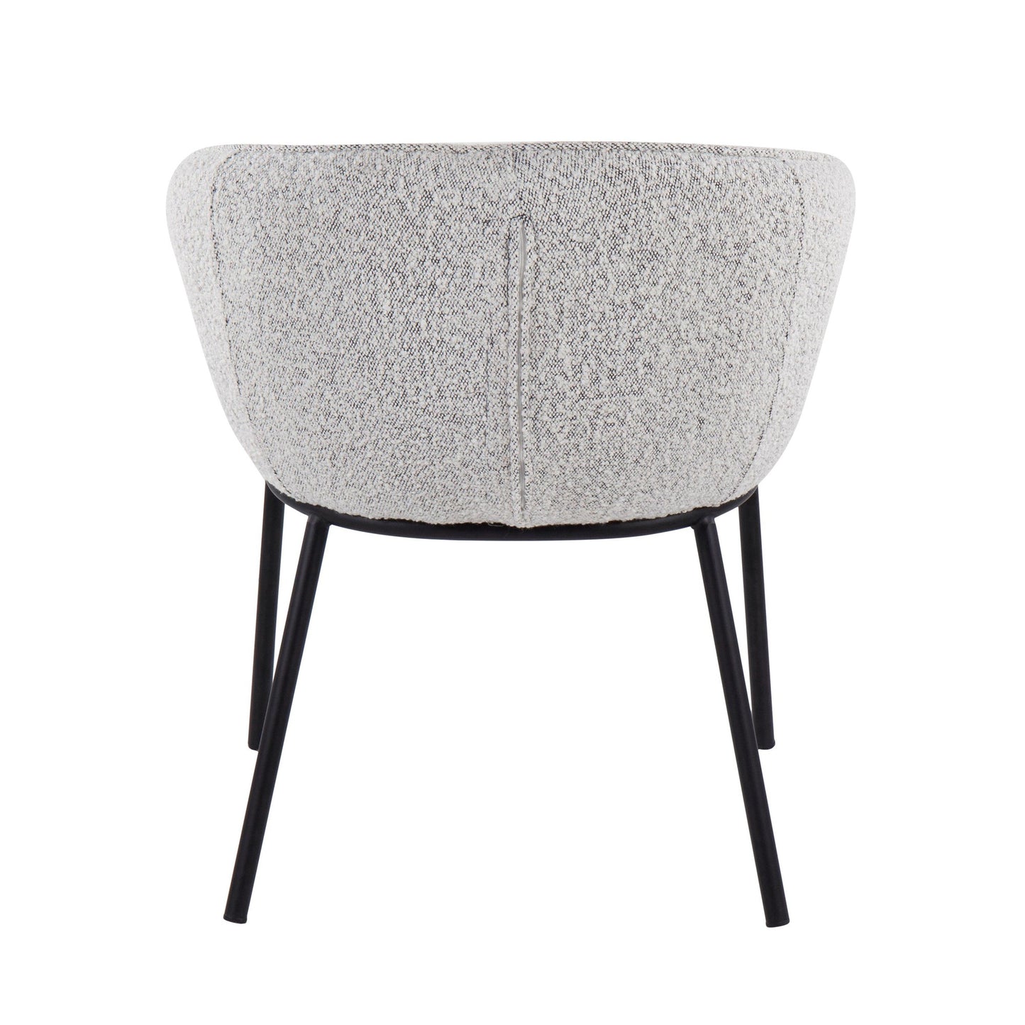 Ashland Contemporary Chair in Black Steel and Cream Fabric