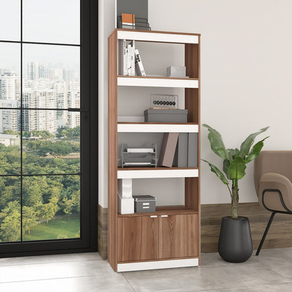 Manhattan Comfort Mid-Century Modern Ratzer Bookcase with 5 Shelves