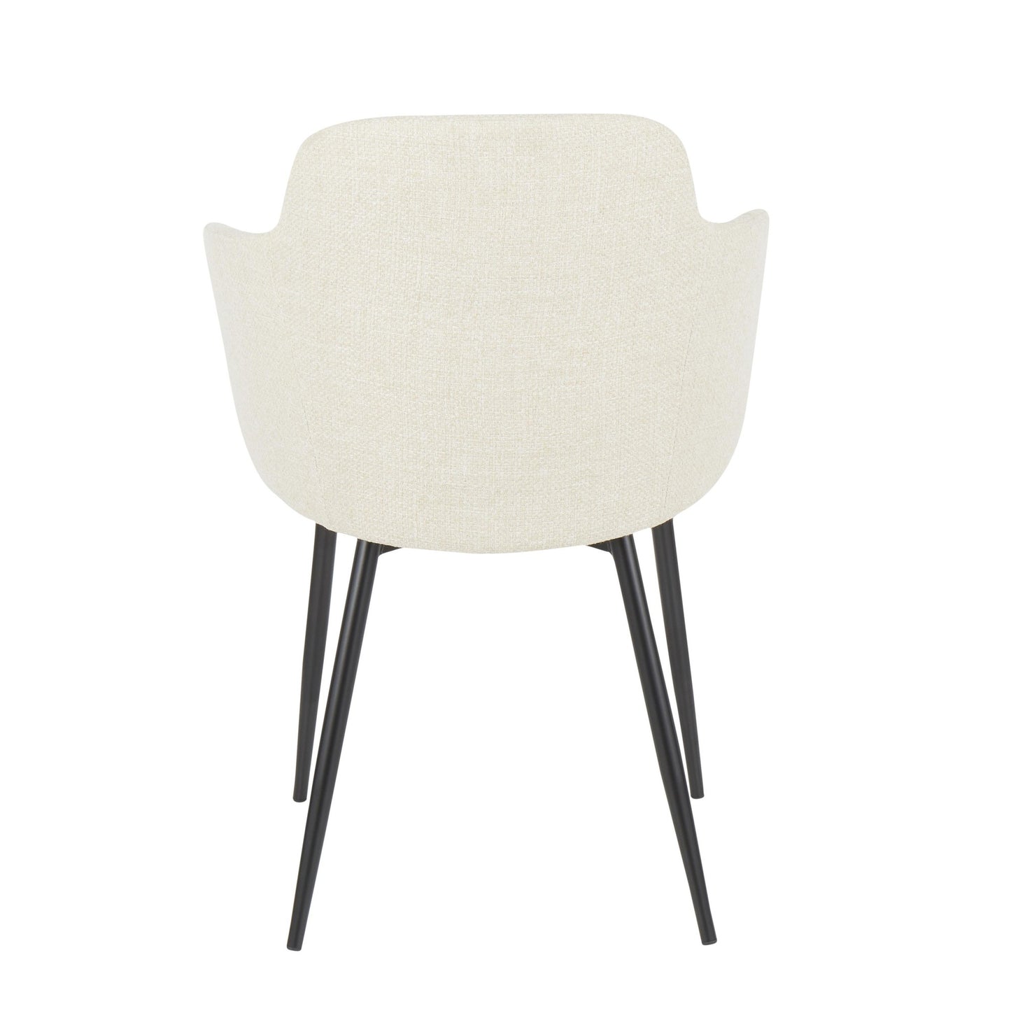 Boyne Industrial Chair in Black Metal and Cream Noise Fabric