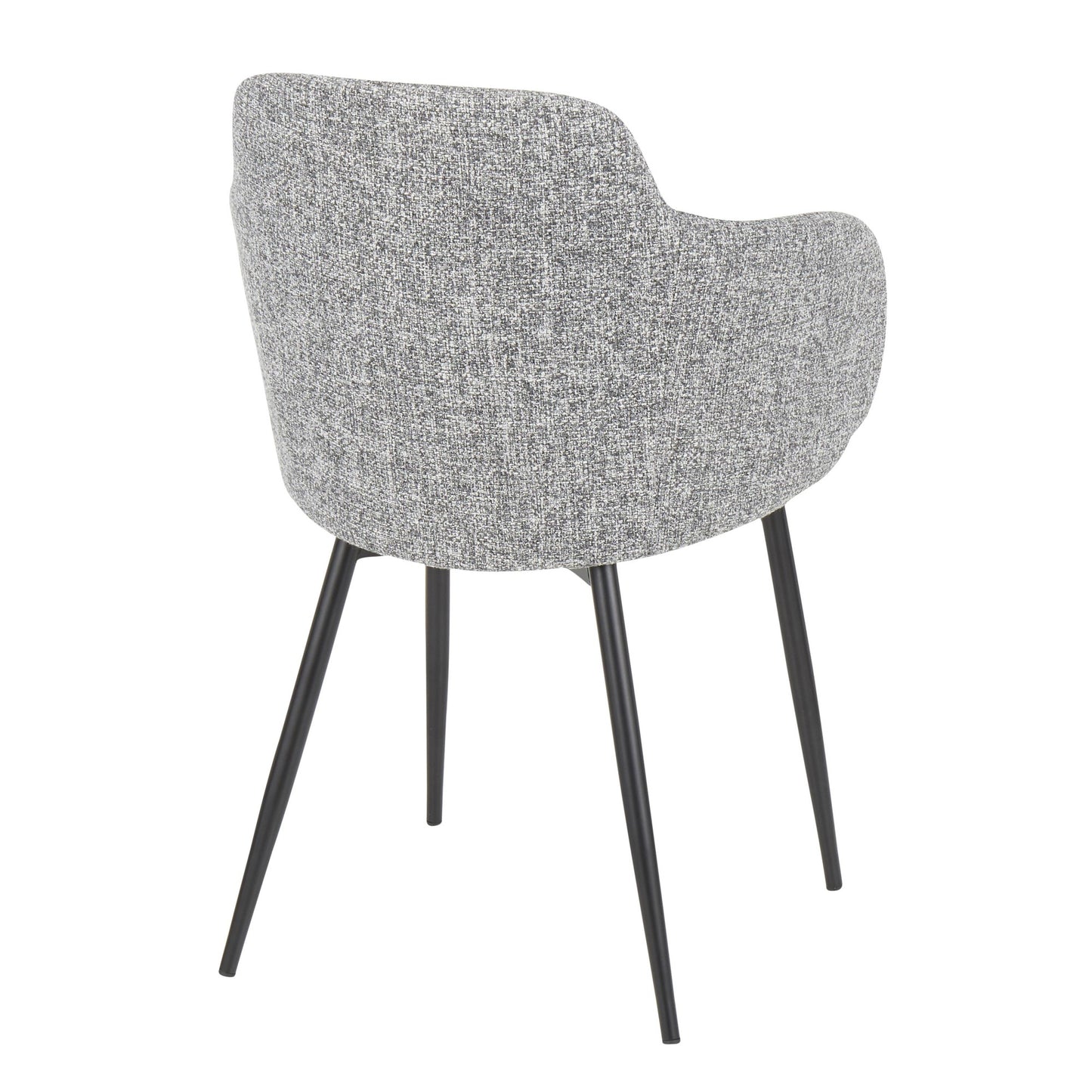 Boyne Industrial Chair in Black Metal and Cream Noise Fabric