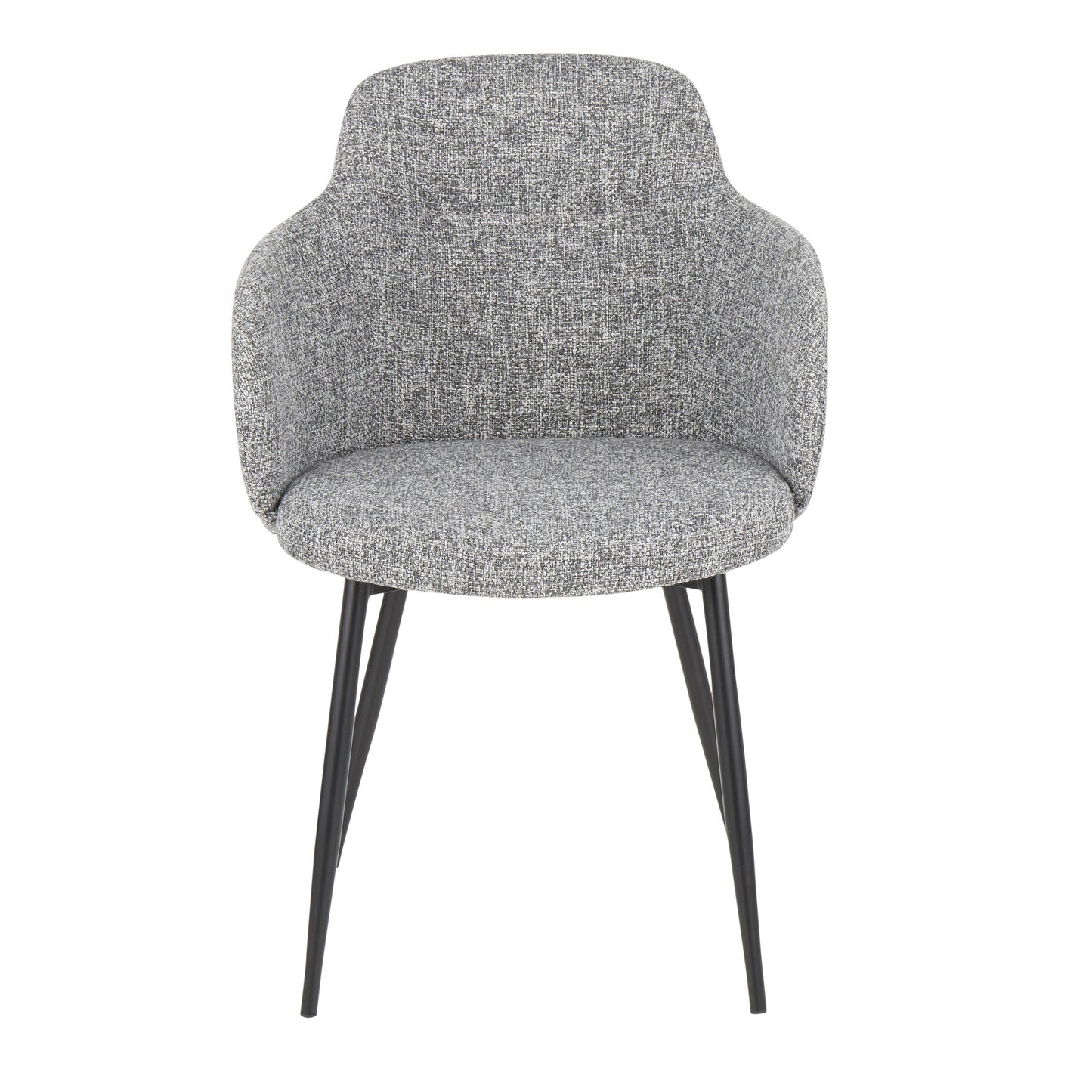 Boyne Industrial Chair in Black Metal and Cream Noise Fabric