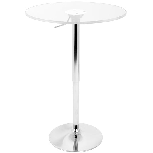 Clear Adjustable Contemporary Bar Table