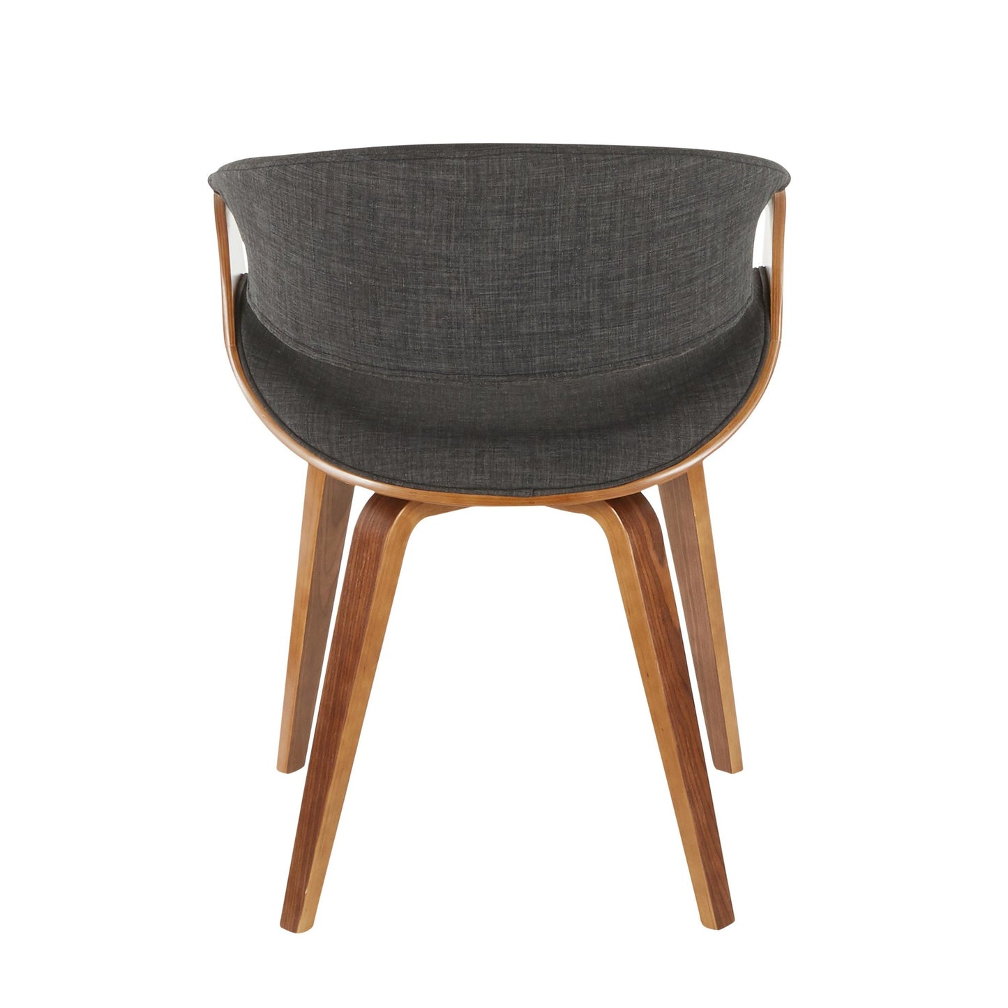 Cosmo Mid-Century Chair in Natural Bamboo and Light Grey Noise Fabric