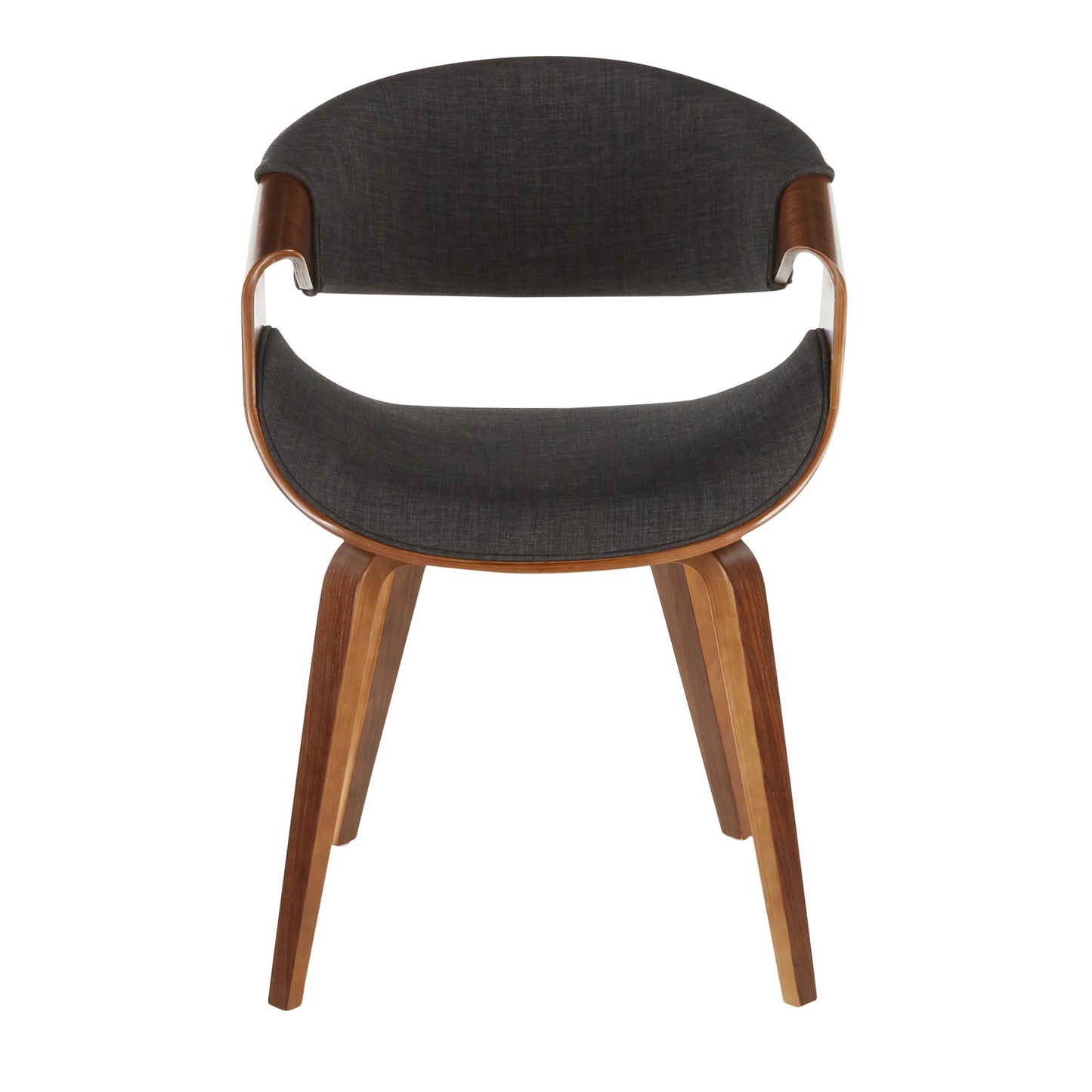 Cosmo Mid-Century Chair in Natural Bamboo and Light Grey Noise Fabric