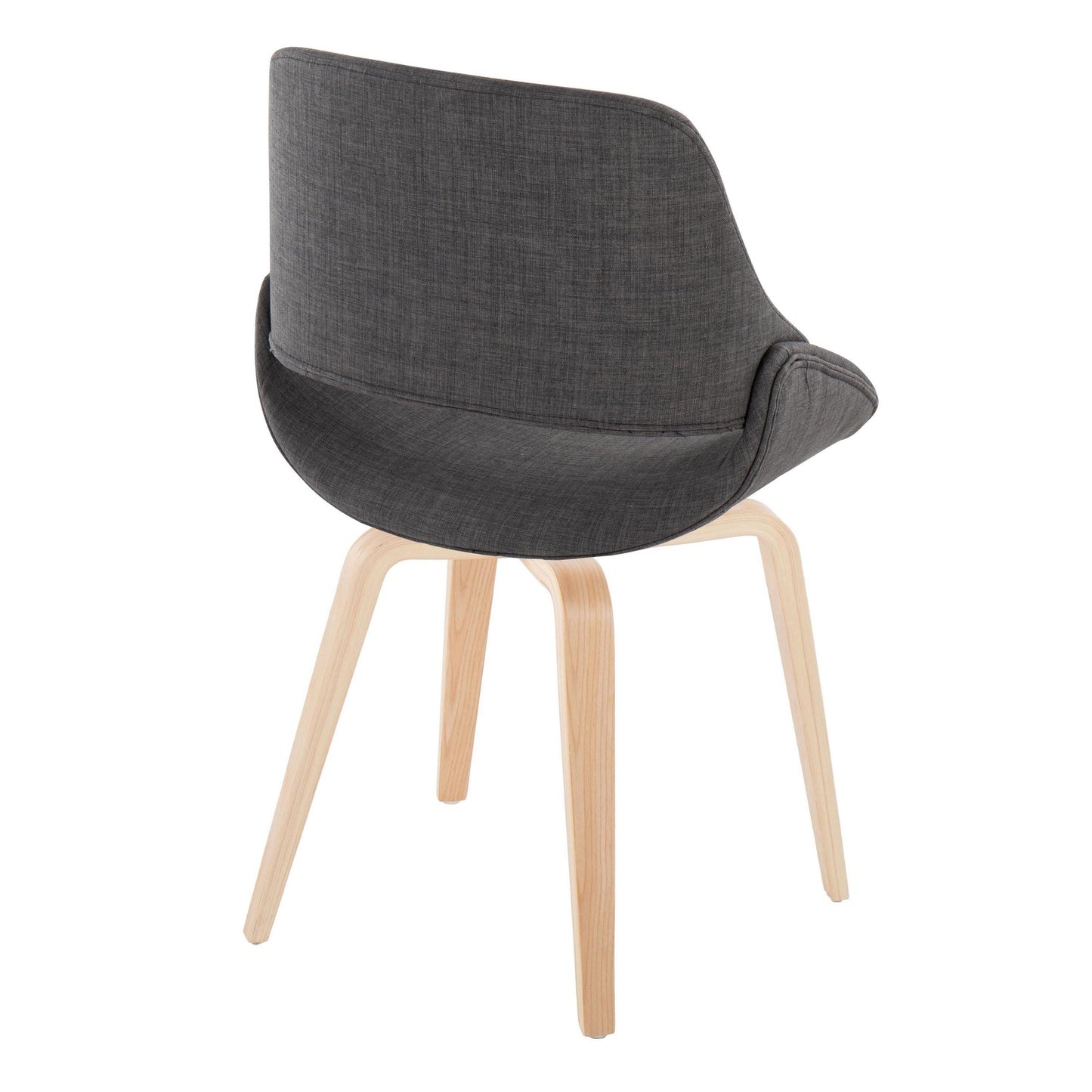 Fabrico Contemporary Accent Chair in Antique Copper Metal and Black Faux Leather   - Set of 2