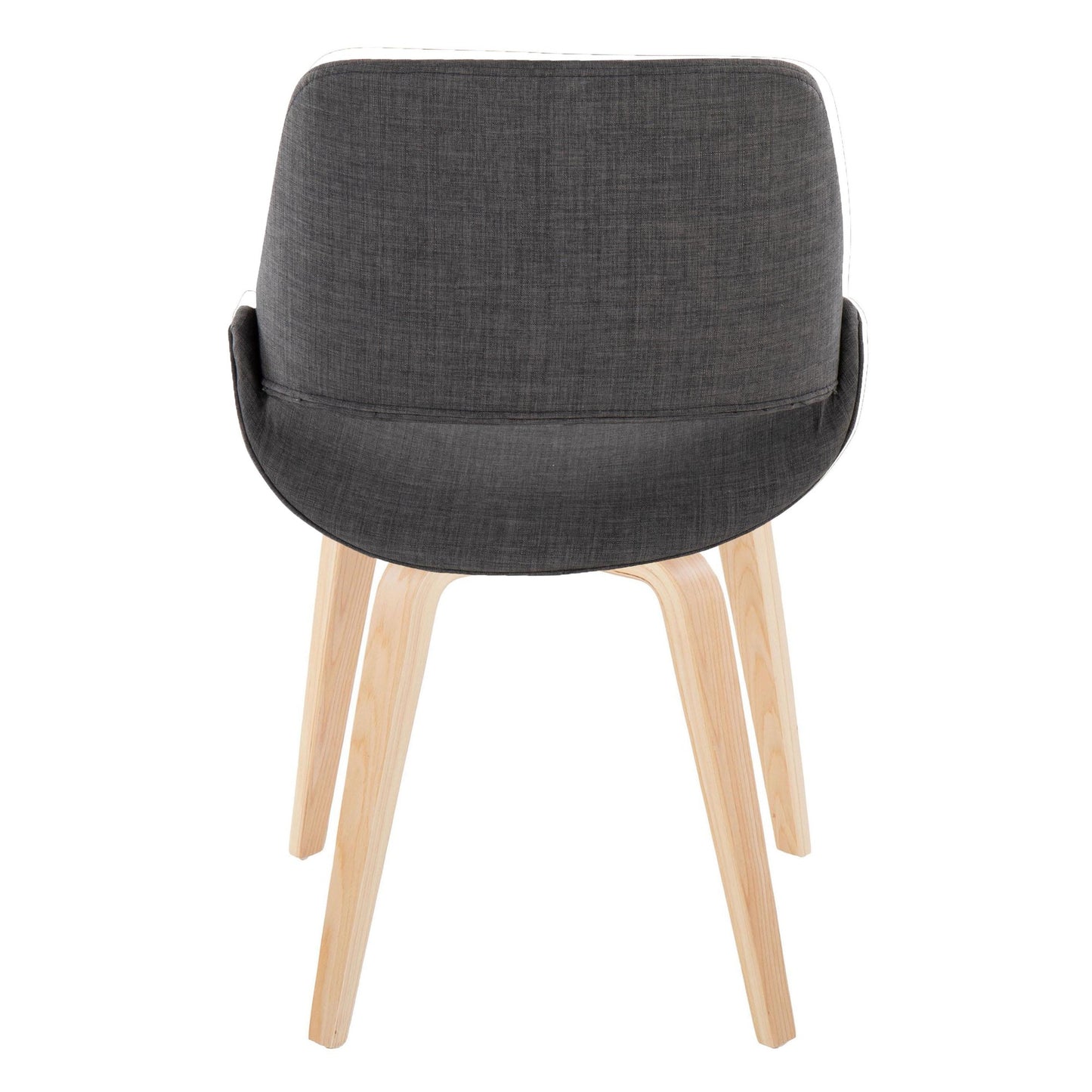 Fabrico Contemporary Accent Chair in Antique Copper Metal and Black Faux Leather   - Set of 2