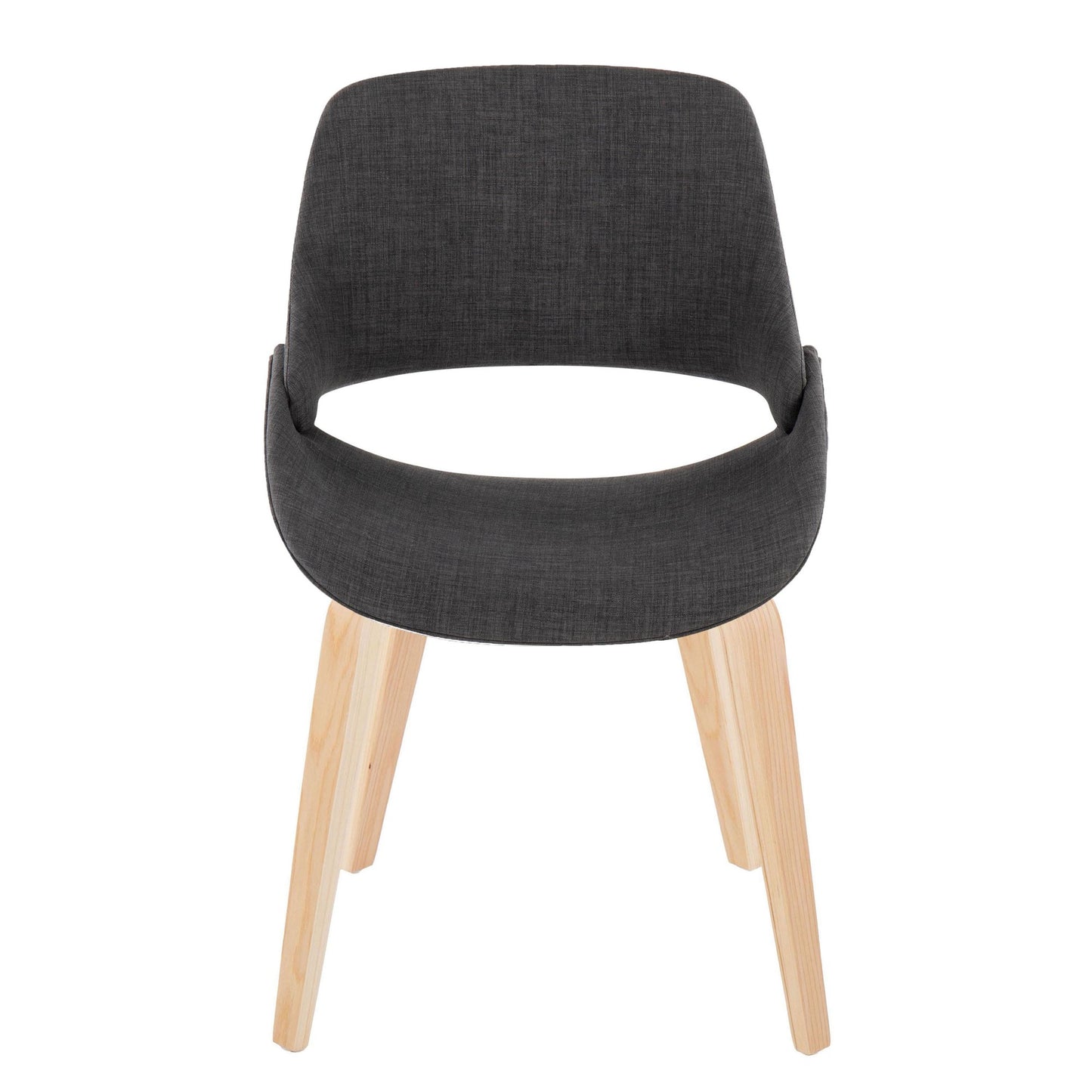 Fabrico Contemporary Accent Chair in Antique Copper Metal and Black Faux Leather   - Set of 2