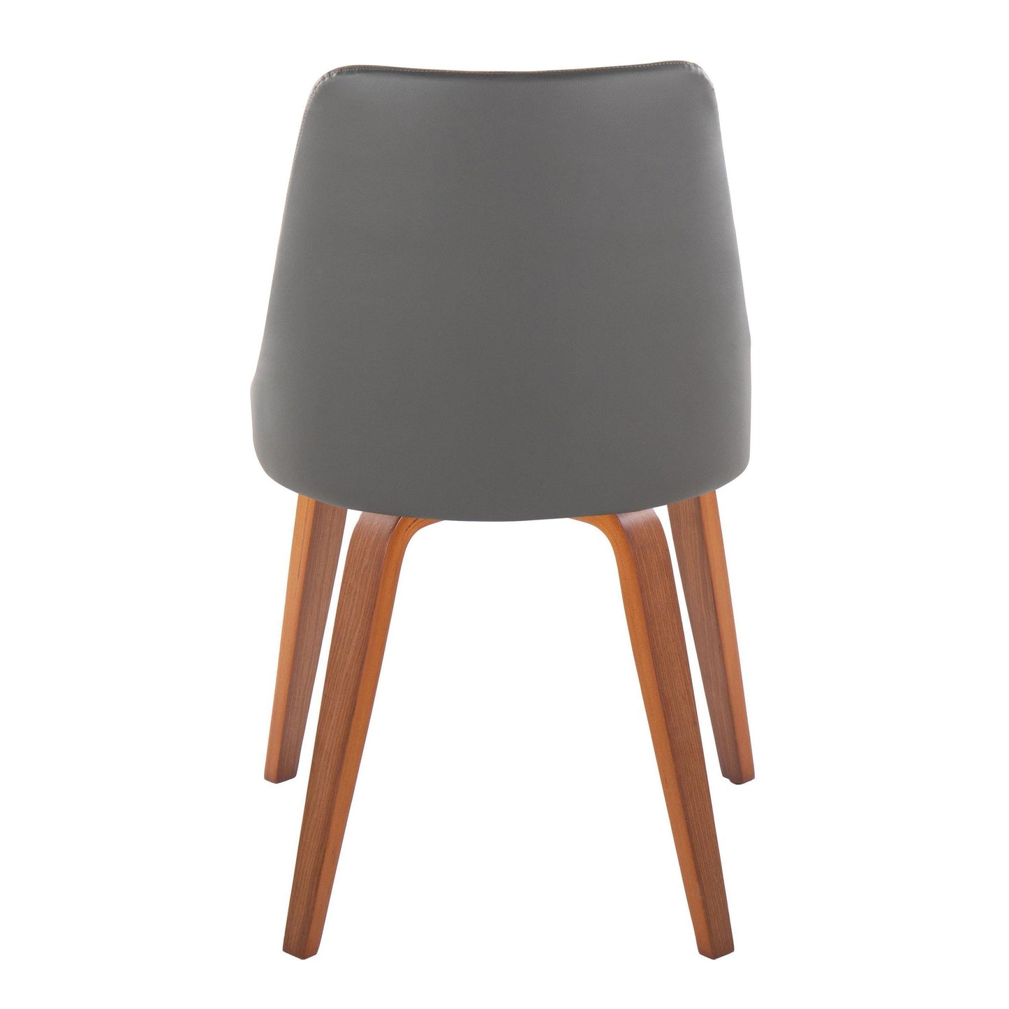 Marche Contemporary Accent/Dining Chair in Black Wood and Black Faux Leather   - Set of 2