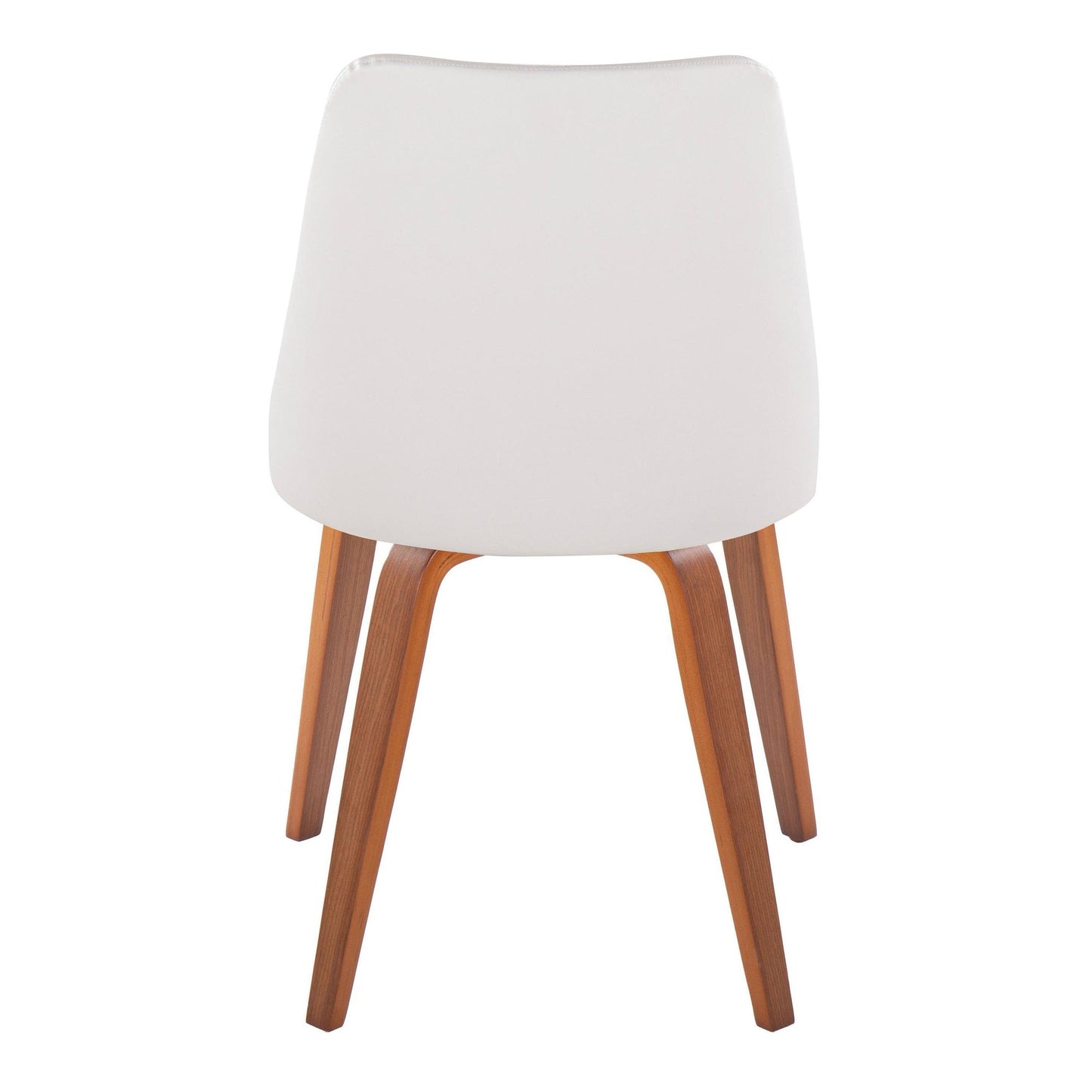 Marche Contemporary Accent/Dining Chair in Black Wood and Black Faux Leather   - Set of 2