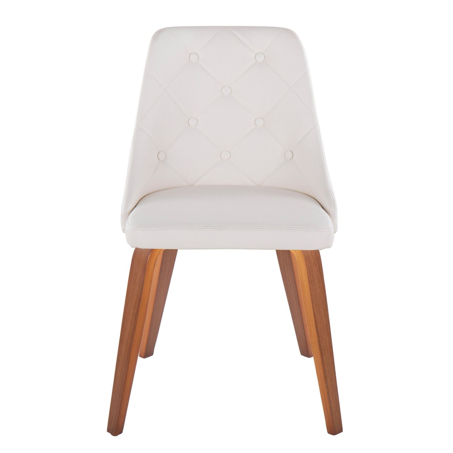 Marche Contemporary Accent/Dining Chair in Black Wood and Black Faux Leather   - Set of 2
