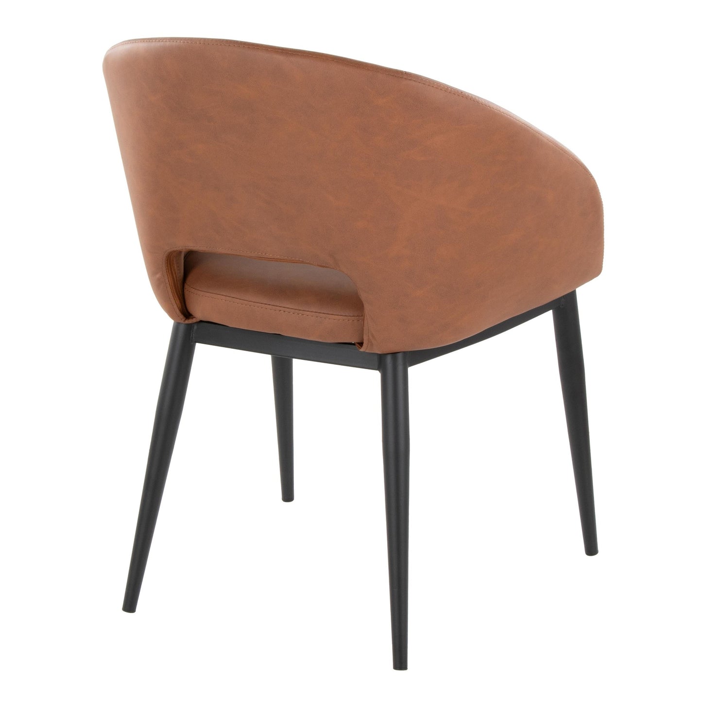 Renee Contemporary Chair in Black Metal Legs and Grey Fabric